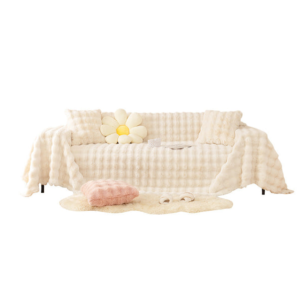 Thickened Rabbit Plush Sofa Cover Universal Plush