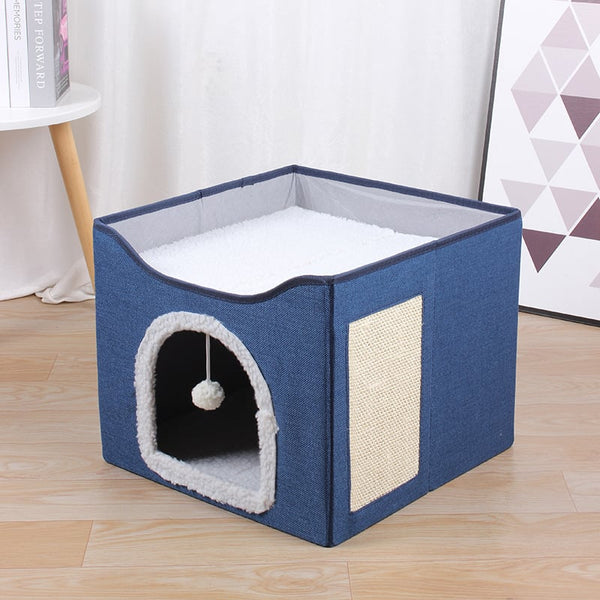 Lit en lin - Tabouret sisal pour chat - Triple utilisation