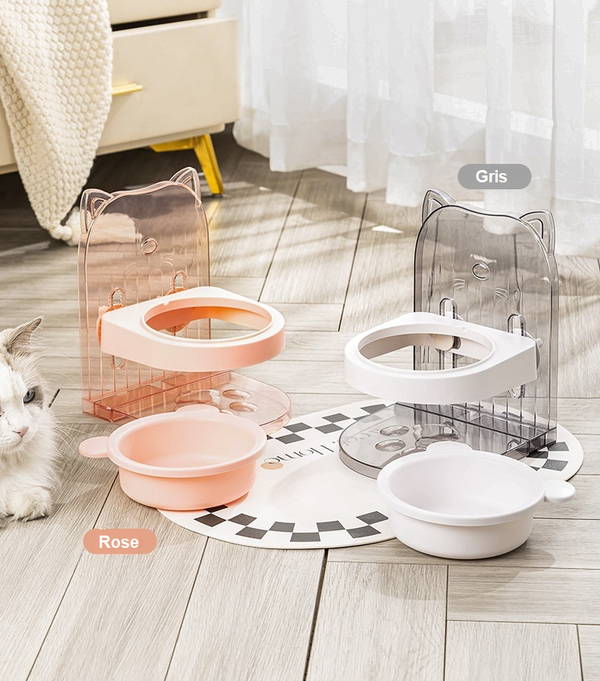 Bol avec hauteur Ajustable pour Chats