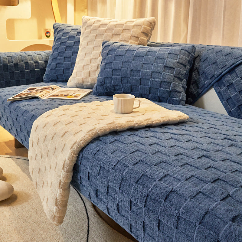 Plush Sofa Cushion Winter Nordic Non-slip