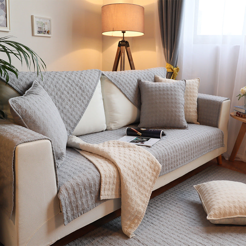 Cotton sofa cushion solid color