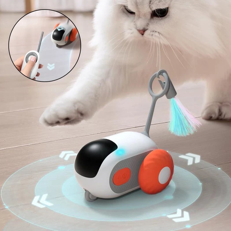 Crazy-Joy Car | Jouet Interactif Voiture Télécommandée pour Chat