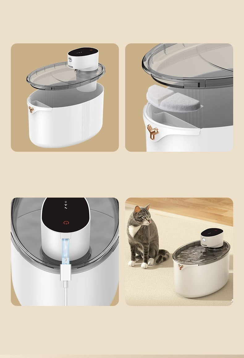 Premium - Distributeur d'Eau Intelligent sans Fil pour chat