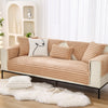 Rabbit Hair Straight Sofa Cushion Winter Thick Non-slip Leather Sofa Cover