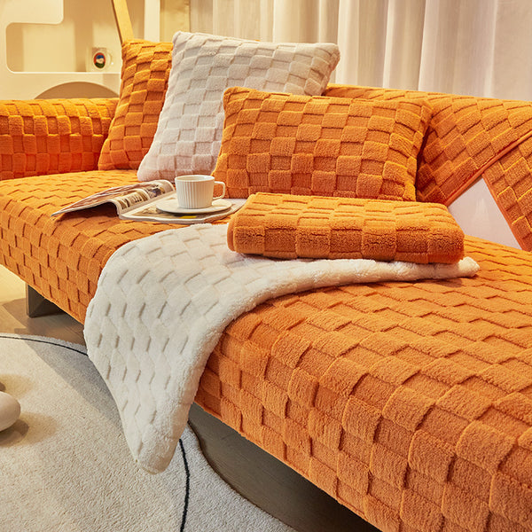 Plush Sofa Cushion Winter Nordic Non-slip