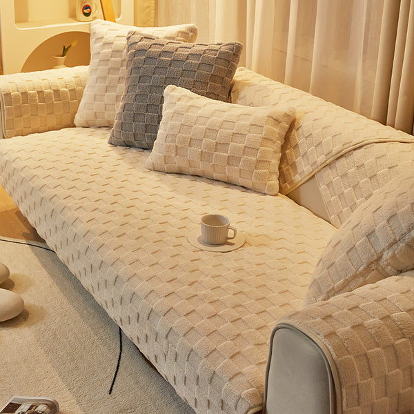 Plush Sofa Cushion Winter Nordic Non-slip