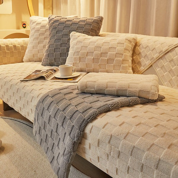 Plush Sofa Cushion Winter Nordic Non-slip