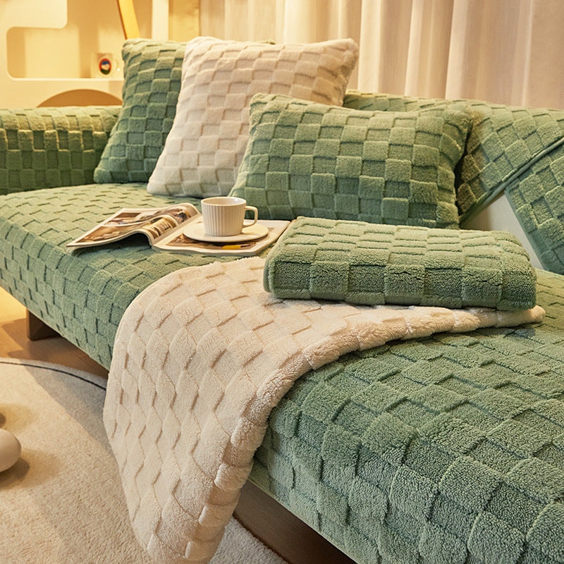 Plush Sofa Cushion Winter Nordic Non-slip