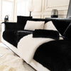 Mink Fur Light Luxury Cream Style Sofa Cushion Winter Thickened Fleece New