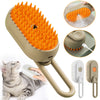 Brosse Vapeur Électrique 3-en-1 pour Chats - Peigne de Massage et Élimination des Poils