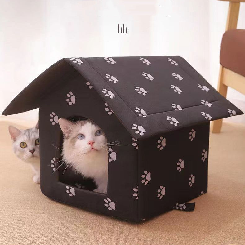 Maison pour Chat Hiver – Imperméable, Coupe-Vent & Lavable