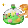 Coffret au trésor pour chat - Jouet Interactif et Éducatif  - Tourniquet Multifonctionnel avec Herbe à Chat, Balle Lumineuse et Plumes