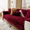 Rabbit Plush Sofa Cushion Winter Thickened Fleece Simple