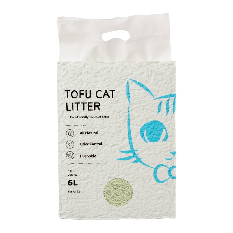 Litière Végan 6L pour Chat sans Poussière – à base de Tofu Naturel, Végan et Écoresponsable