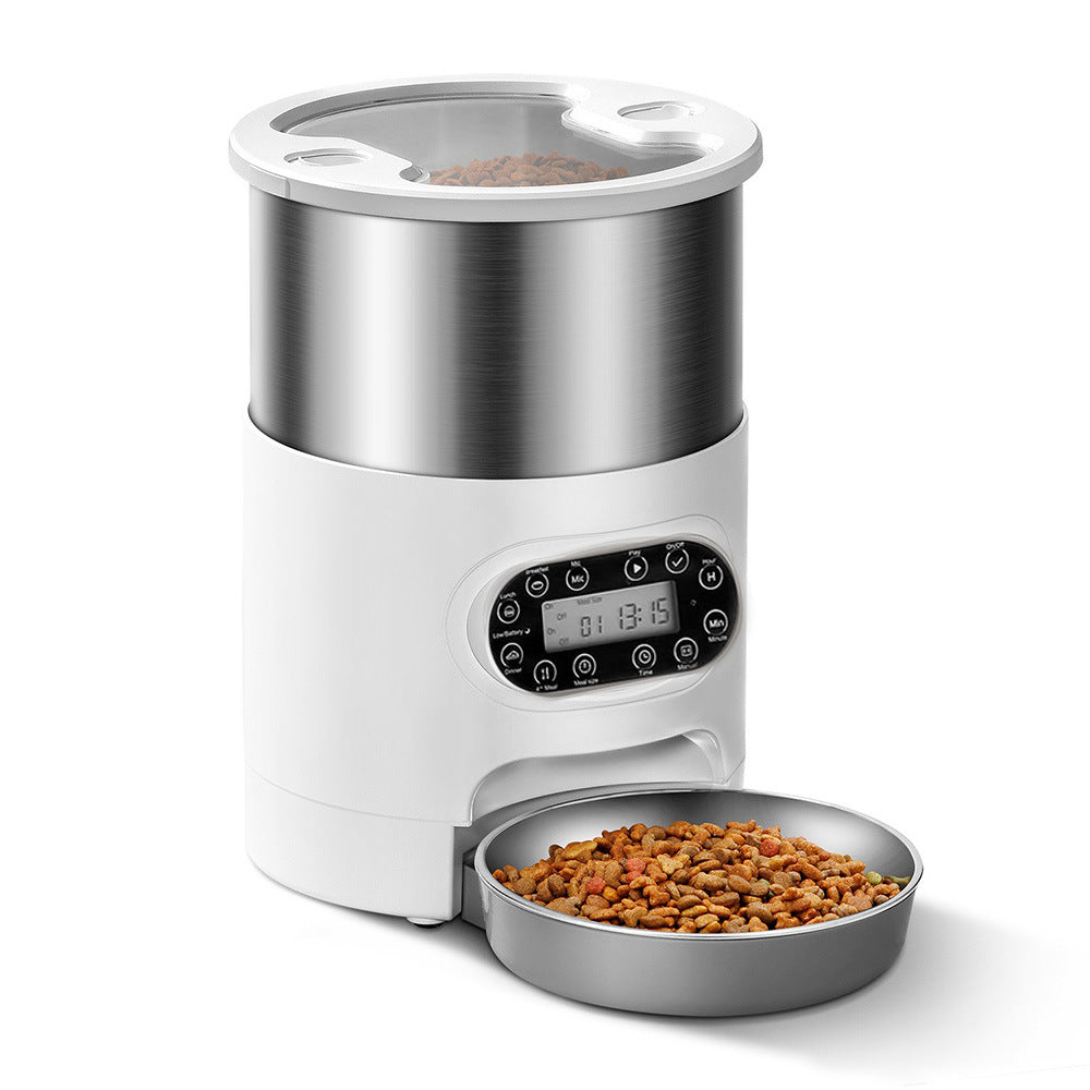 Distributeur à croquettes intelligent en inox – Offrez à vos chats une alimentation précise et automatique !