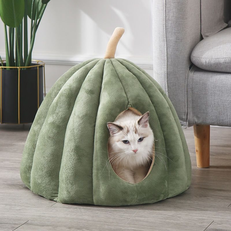 Coussin Citrouille pour Chat - Nid douillet