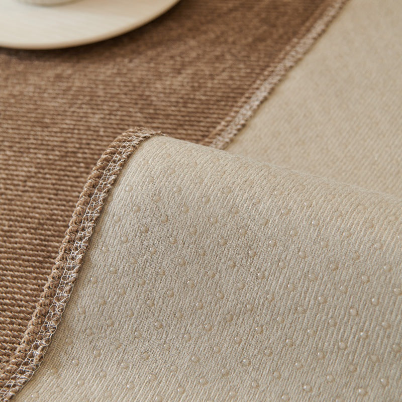 Waterproof To Prevent Leakage Of Urine Chenille Solid Color Sofa Cushion Straight Row Universal Three-seat Cover Cloth Cushion