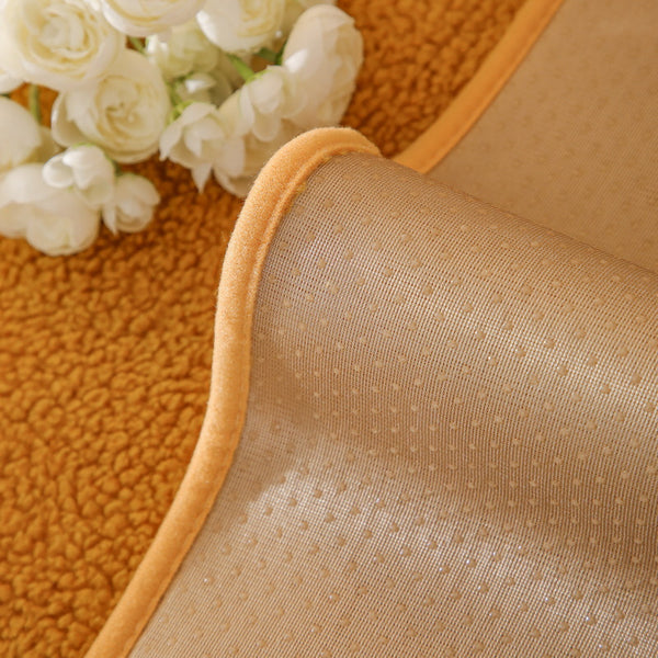 Home Fashion Solid Color Lambswool Sofa Cover