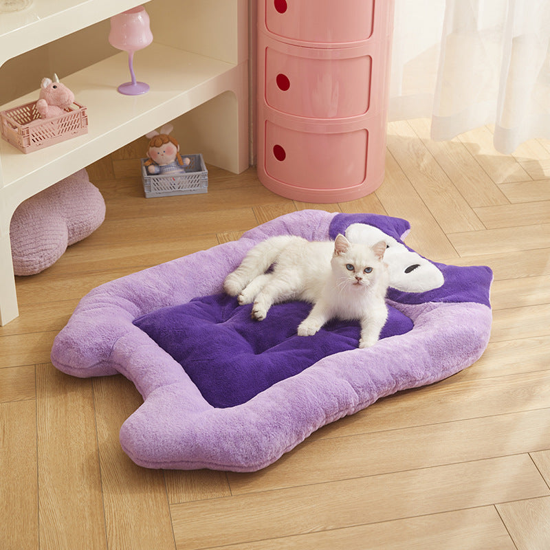 Tapis-Lit Doublé de Polaire pour Chats