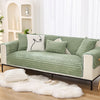 Rabbit Hair Straight Sofa Cushion Winter Thick Non-slip Leather Sofa Cover
