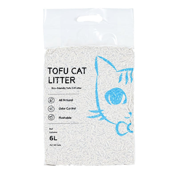 Litière Végan 6L pour Chat sans Poussière – à base de Tofu Naturel, Végan et Écoresponsable