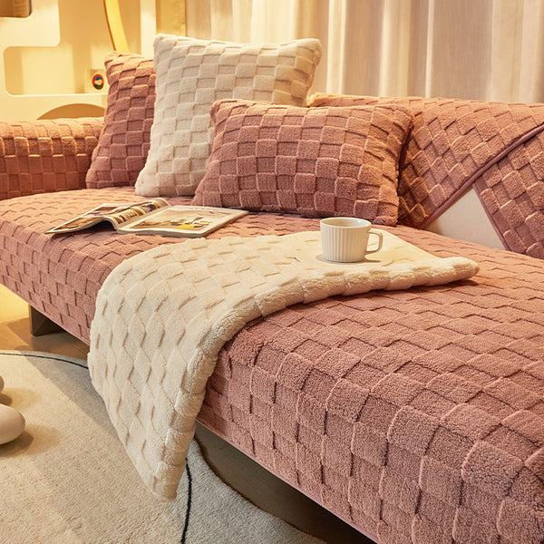 Plush Sofa Cushion Winter Nordic Non-slip