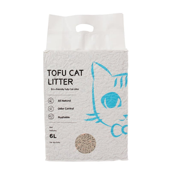 Litière Végan 6L pour Chat sans Poussière – à base de Tofu Naturel, Végan et Écoresponsable