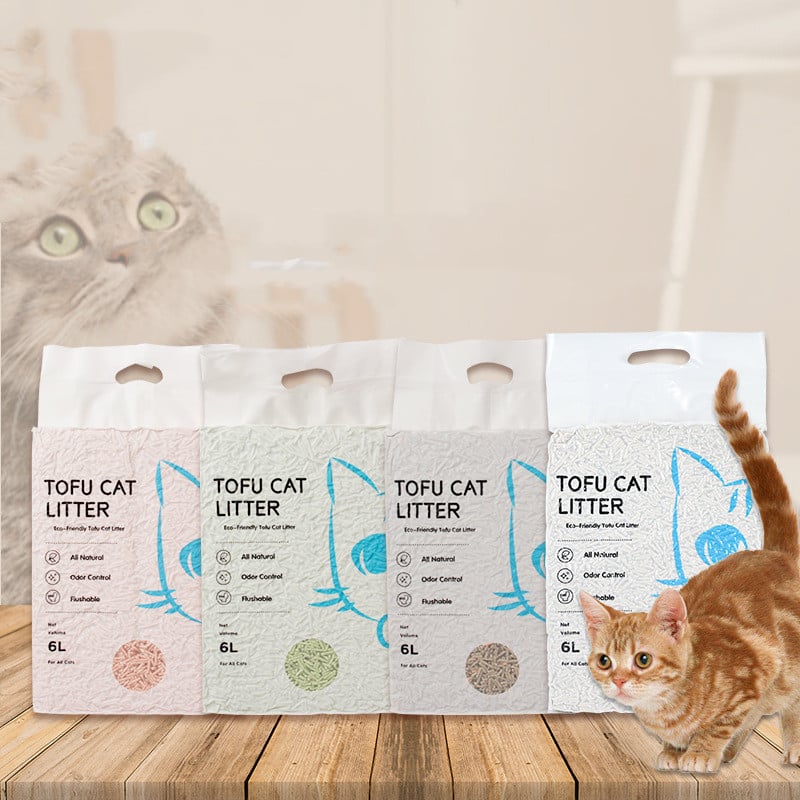 Litière Végan 6L pour Chat sans Poussière – à base de Tofu Naturel, Végan et Écoresponsable