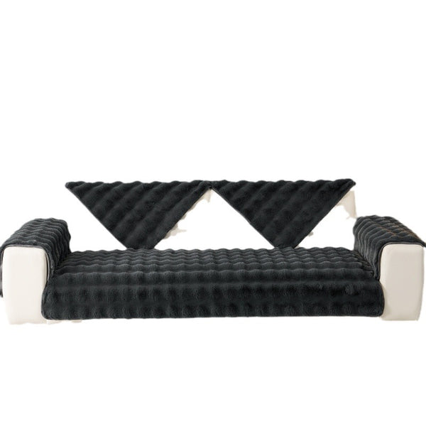 Thickened Rabbit Plush Sofa Cushion Wholesale Winter Thermal Non-slip Sofa Cushion