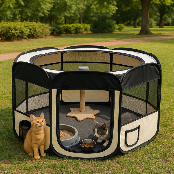 Grand parc pour Chat - Sécurité, Confort et Espace de Jeu !