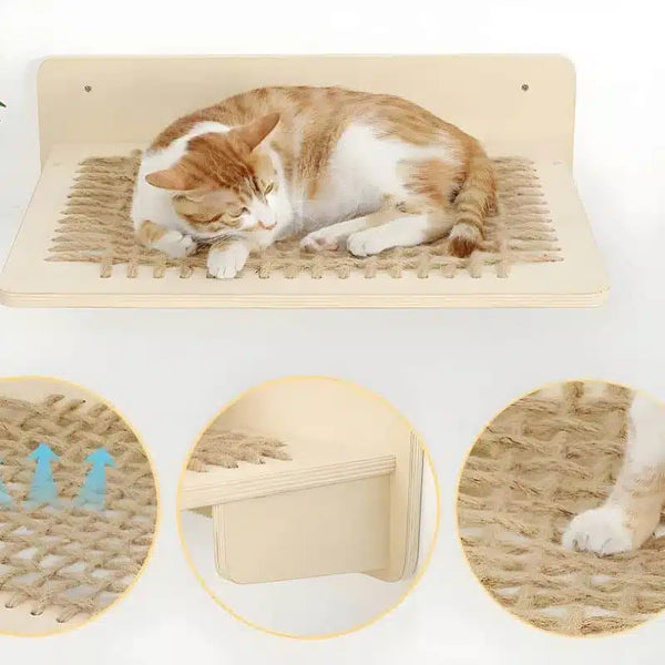 Lit Suspendu pour Chat en corde de chanvre respirante